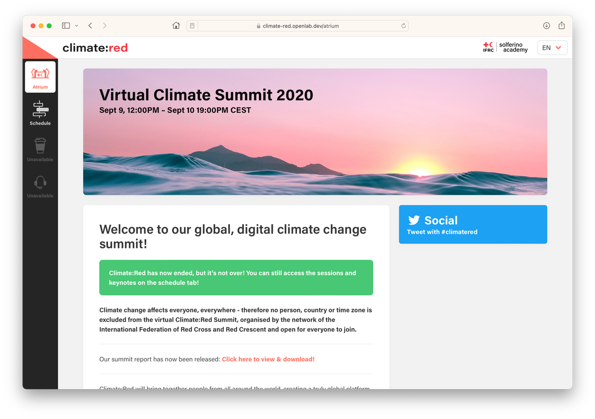 The original virtual conference, Climate:Red