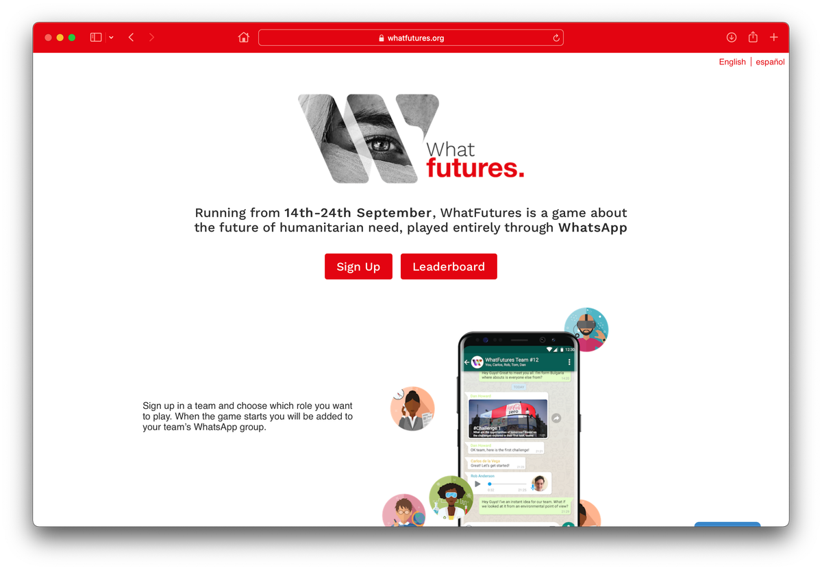 The WhatFutures homepage