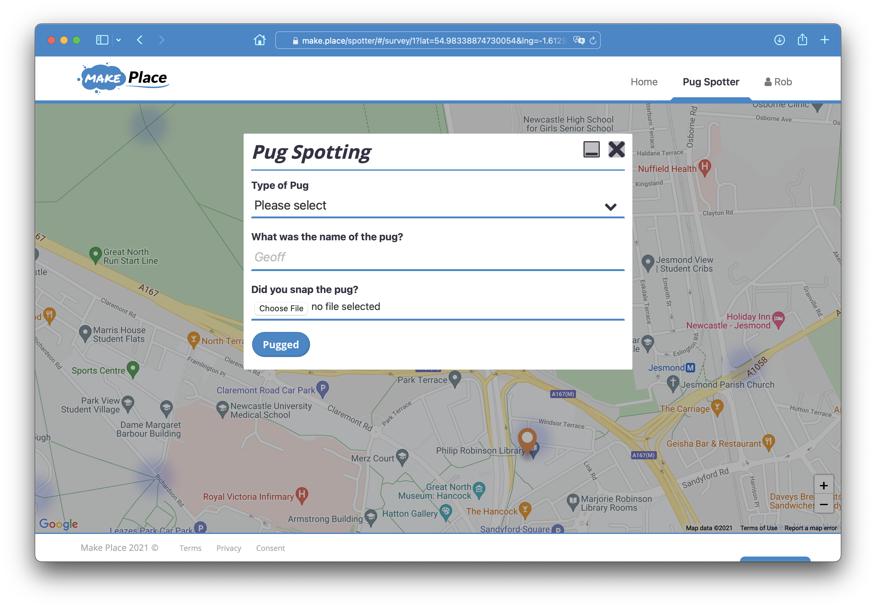Fill out information about a new pin Fill out information about a new pin