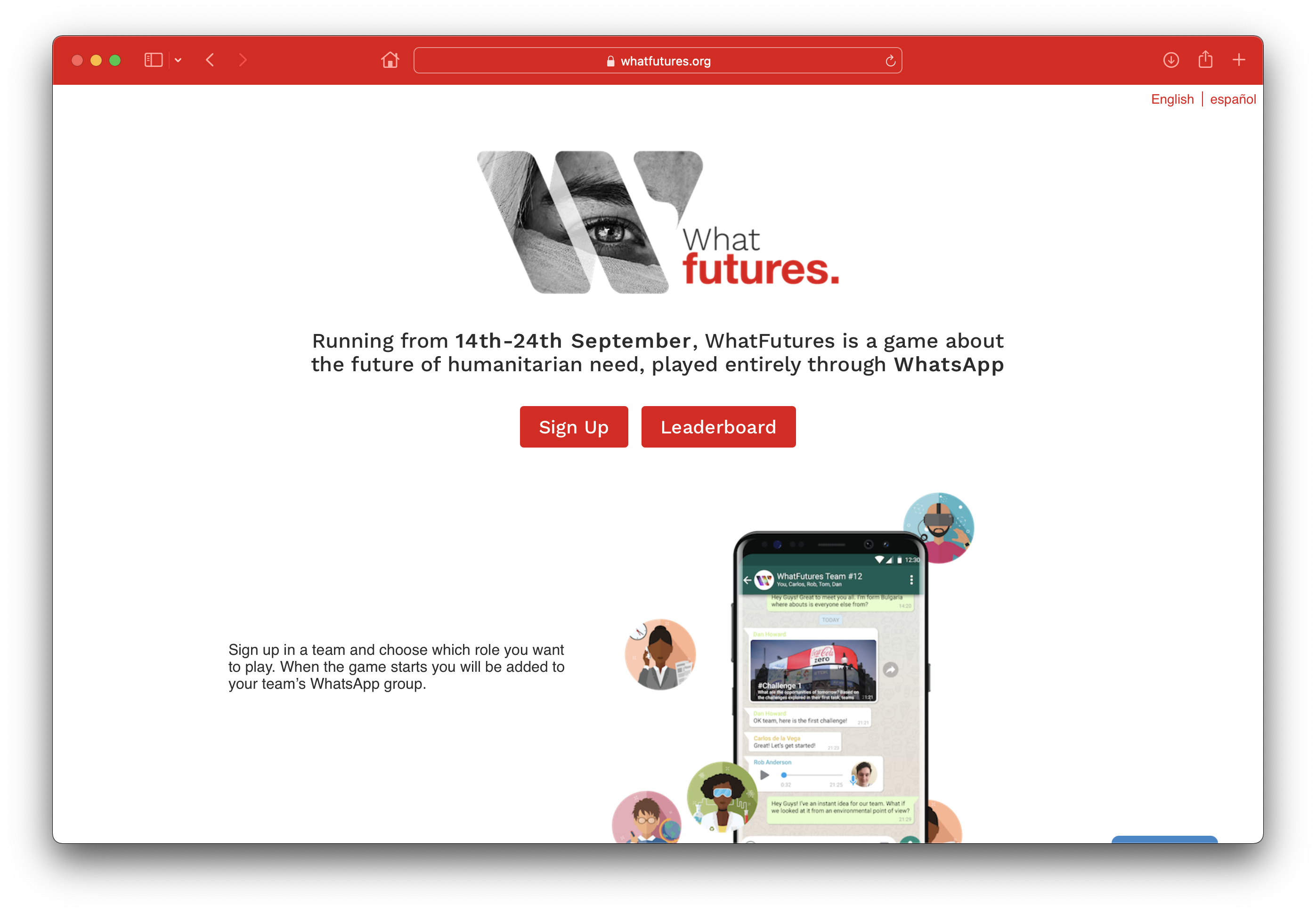 The WhatFutures homepage The WhatFutures homepage