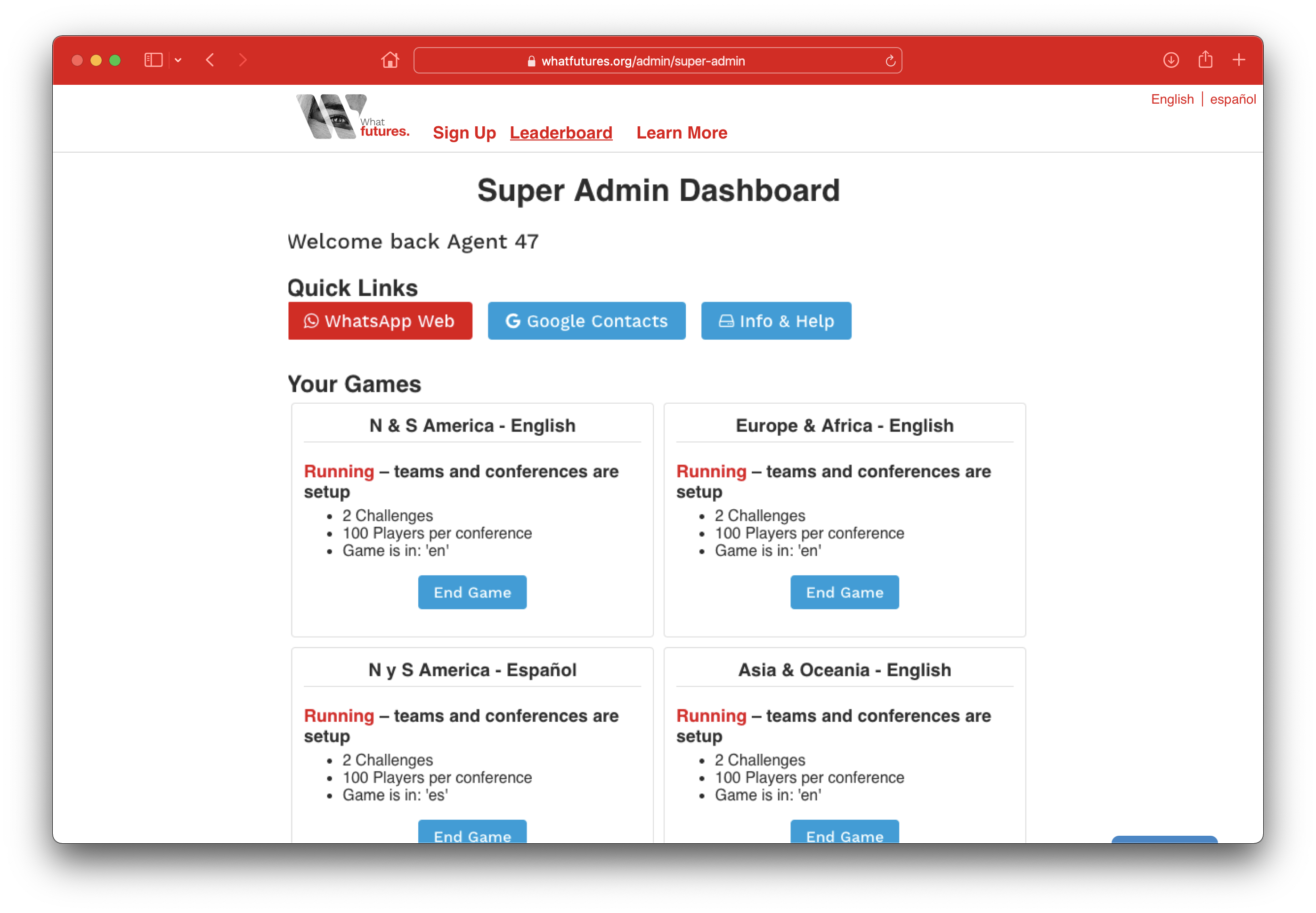 The Super Admin's overview interface The Super Admin's overview interface
